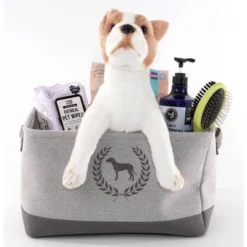 Precious Tails Linen Storage Bins - 3pk - Dog Crest, Pet Gear Organizer, Elegant Home Decor, Durable & Easy Clean -Pet Gizmos Sales GUEST 00b70e53 bc52 48ea bf7a ee5cc6eaf15b