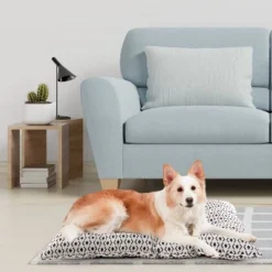 Precious Tails Printed Microsuede Tufted Mat Bed for Dogs - Ivory - M -Pet Gizmos Sales GUEST 01479835 2452 4bf0 bede ab0188e425b2