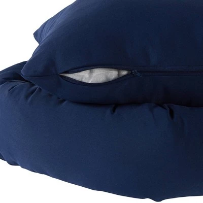 Kensington Garden Rectangle Indoor/Outdoor Bumper Dog Bed - Navy - M/L 2 Kensington Garden Rectangle Indoor/Outdoor Bumper Dog Bed - Navy - M/L - Image 2