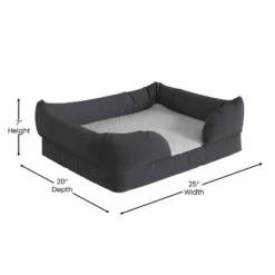 Merrick Lane Cozy Orthopedic Joint Relief Memory Foam Bolster Dog Bed, Removable, Washable Cover, Non-Slip Bottom -Pet Gizmos Sales GUEST 06aa6c9c 49f1 467e a3f1 243bb615f552