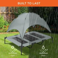 Best Choice Products 48in Elevated Cooling Dog Bed, Outdoor Raised Mesh Pet Cot w/ Removable Canopy, Carrying Bag -Pet Gizmos Sales GUEST 08046dbe 660c 4ed1 9d54 6fefdc48051c