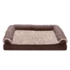 FurHaven Two-Tone Faux Fur & Suede Orthopedic Sofa Dog Bed