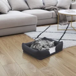 Merrick Lane Cozy Orthopedic Joint Relief Memory Foam Bolster Dog Bed, Removable, Washable Cover, Non-Slip Bottom -Pet Gizmos Sales GUEST 0c122eec c448 4e8a 90c0 244168899c75