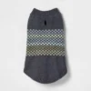 Fairisle Stripe Cool Colorway Dog and Cat Sweater - Gray - Boots & Barkley™