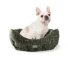PetShop by Fringe Studio Camping Olive Round Cuddler Dog Bed - M