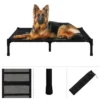 Elevated Dog Bed - 36x30-Inch Portable Pet Bed with Non-Slip Feet - Indoor/Outdoor Dog Cot or Puppy Bed for Pets up to 80lbs by PETMAKER (Black)