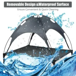 Costway 42'' Portable Elevated Dog Cot Outdoor Cooling Pet Bed w/ Removable Canopy Shade -Pet Gizmos Sales GUEST 174a35df 3a9f 447d 99a8 b944ca60f9f7