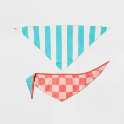 Boots & Barkley Cooling Grid/Stripe Collar Slide Dog Bandana - 2pk - Boots & Barkley™ 2 Boots & Barkley Cooling Grid/Stripe Collar Slide Dog Bandana - 2pk - Boots & Barkley™ - Image 2