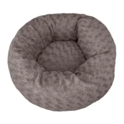 FurHaven Deep Dish Curly Fur Plush Donut Dog Bed