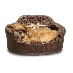 Precious Tails Leopard Princess Cat and Dog Bed - Brown -Pet Gizmos Sales GUEST 20d8a3e6 c7c7 4bb6 bec1 b3f8078e1dfc