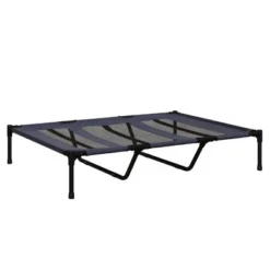 Elevated Dog Bed with Canopy - 48x36-Inch Portable Pet Bed with Non-Slip Feet - Indoor/Outdoor Dog Cot with Carrying Case by PETMAKER (Blue) -Pet Gizmos Sales GUEST 21cf8794 c3fc 488e 8889 9df707cbb85d