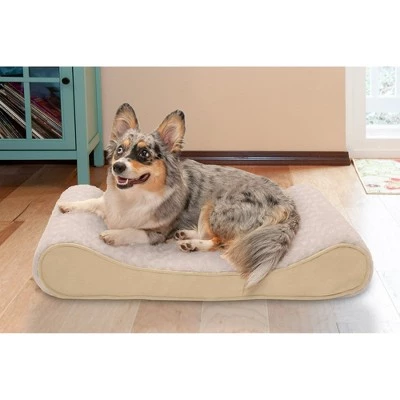 FurHaven Ultra Plush & Suede Luxe Lounger Gel Top Dog Bed 2 FurHaven Ultra Plush & Suede Luxe Lounger Gel Top Dog Bed - Image 2