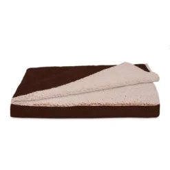 FurHaven Berber & Suede Blanket Top Cooling Gel Top Dog Bed