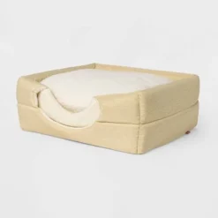 Boots & Barkley Collapsible Cave Dog Bed - S - Wheat/Yellow - Boots & Barkley™