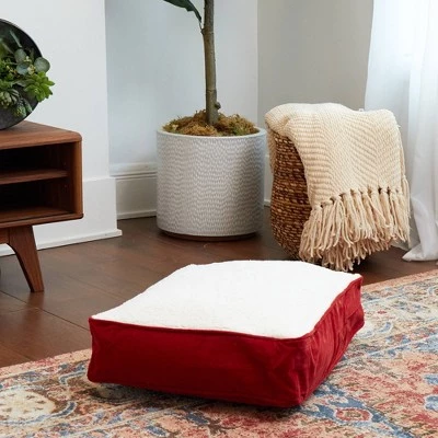 Kensington Garden Buster Deluxe Sherpa Rectangle Pillow Dog Bed Crimson 2 Kensington Garden Buster Deluxe Sherpa Rectangle Pillow Dog Bed Crimson - Image 2