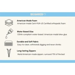 Big Barker Barker Junior 4" Orthopedic Dog Bed -Pet Gizmos Sales GUEST 365c30a3 b8a6 4520 98a5 ba325c1b0cde