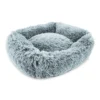 Precious Tails Super Lux Shaggy Fur Cuddler Cat and Dog Bed - L - Blue