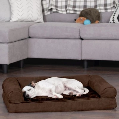 FurHaven Plush & Suede Full Support Sofa Dog Bed 2 FurHaven Plush & Suede Full Support Sofa Dog Bed - Image 2