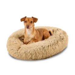Best Choice Products Dog Bed Self-Warming Plush Shag Fur Donut Calming Pet Bed Cuddler - Brown -Pet Gizmos Sales GUEST 3b23f090 a499 479a 82bc 3c1b1a009229