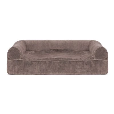 FurHaven Faux Fur & Velvet Orthopedic Sofa Dog Bed 1 FurHaven Faux Fur & Velvet Orthopedic Sofa Dog Bed