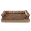 FurHaven Plush & Velvet Comfy Couch Memory Foam Sofa-Style Dog Bed