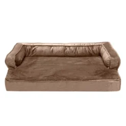 FurHaven Plush & Velvet Comfy Couch Memory Foam Sofa-Style Dog Bed
