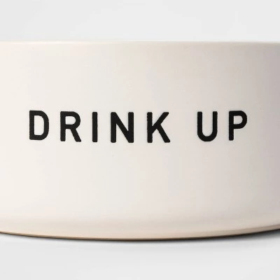 Boots & Barkley Dog Bowl with Resist Pattern - Matte White - 6cup - Boots & Barkley™ 2 Boots & Barkley Dog Bowl with Resist Pattern - Matte White - 6cup - Boots & Barkley™ - Image 2