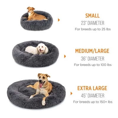 Best Choice Products 36in Dog Bed Self-Warming Plush Shag Fur Donut Calming Pet Bed Cuddler 6 Best Choice Products 36in Dog Bed Self-Warming Plush Shag Fur Donut Calming Pet Bed Cuddler - Image 6