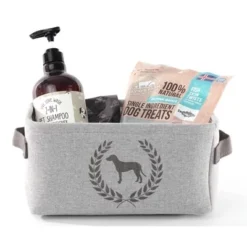 Precious Tails Linen Storage Bins - 3pk - Dog Crest, Pet Gear Organizer, Elegant Home Decor, Durable & Easy Clean -Pet Gizmos Sales GUEST 561d7a8e 67f9 460f b62c de90ef46d696