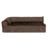 FurHaven Plush & Velvet Deluxe Chaise Lounge Cooling Gel Top Memory Foam Sofa Dog Bed