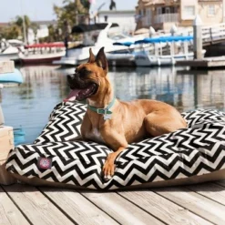 Majestic Pet Chevron Rectangle Dog Bed Black -Pet Gizmos Sales GUEST 63b2ca3b 6658 45b4 a386 1a40c3963fca
