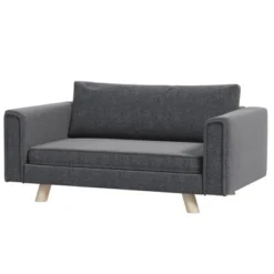 PawHut Raised Dog Sofa with Seat and Back Cushions Elevated Pet Sofa for Small and Medium Dogs, Gray -Pet Gizmos Sales GUEST 6f455a9f a233 4b8d bd32 f7f2a172e021