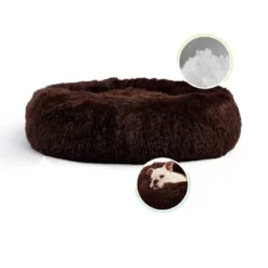 Best Friends by Sheri Donut Shag Dark Chocolate Dog Bed - 30"x30" - Dark Brown