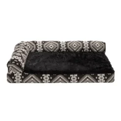 FurHaven Southwest Kilim Deluxe Chaise Lounge Memory Top Sofa Dog Bed