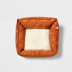 Cuddler Dog Bed - Coral Orange - Boots & Barkley™