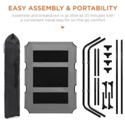 Best Choice Products 48in Elevated Cooling Dog Bed, Outdoor Raised Mesh Pet Cot w/ Removable Canopy, Carrying Bag -Pet Gizmos Sales GUEST 7ba92a5e 66d0 4eb0 b404 243bef7f4807