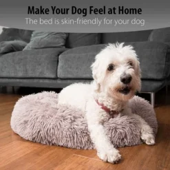 Zone Tech Medium Round Ultra Soft Plush Calming Cushion Bed for Pets, Donut Fluffy Dog Bed for Small Medium Large Dogs, -Pet Gizmos Sales GUEST 7d2b8621 5061 46d9 b97d 5a01b3a61599