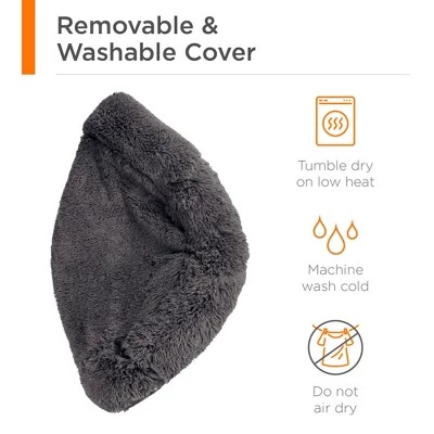 Best Choice Products 36in Dog Bed Self-Warming Plush Shag Fur Donut Calming Pet Bed Cuddler 5 Best Choice Products 36in Dog Bed Self-Warming Plush Shag Fur Donut Calming Pet Bed Cuddler - Image 5