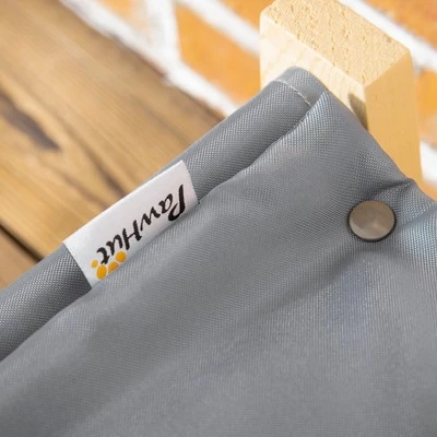 PawHut Raised Pet Bed Wooden Dog Cot with Cushion for Small Medium Sized Dogs Indoor Outdoor, 35.5" x 19.75" x 11" 4 PawHut Raised Pet Bed Wooden Dog Cot with Cushion for Small Medium Sized Dogs Indoor Outdoor, 35.5" x 19.75" x 11" - Image 4