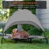 Best Choice Products 48in Elevated Cooling Dog Bed, Outdoor Raised Mesh Pet Cot w/ Removable Canopy, Carrying Bag