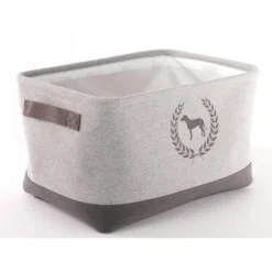 Precious Tails Linen Storage Bins - 3pk - Dog Crest, Pet Gear Organizer, Elegant Home Decor, Durable & Easy Clean -Pet Gizmos Sales GUEST 962d6a82 9b2f 4e64 8ba0 52d411492823