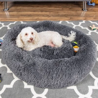 Best Choice Products 36in Dog Bed Self-Warming Plush Shag Fur Donut Calming Pet Bed Cuddler 1 Best Choice Products 36in Dog Bed Self-Warming Plush Shag Fur Donut Calming Pet Bed Cuddler