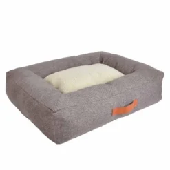 Boots & Barkley Rectangular Bolster Faux Linen Dog Beds - XL - Boots & Barkley™