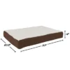 Orthopedic Dog Bed – 2-Layer Memory Foam Dog Bed with Machine Washable Cover – 30x20.5 Dog Bed for Medium Dogs up to 45lbs by PETMAKER (Brown)