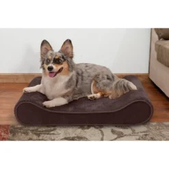 FurHaven Minky Plush & Velvet Luxe Lounger Gel Top Dog Bed -Pet Gizmos Sales GUEST a846207b fc55 44cb 8ede 0f935825ea98