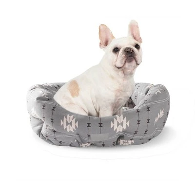 PetShop by Fringe Studio Geometric Round Cuddler Dog Bed - Gray 1 PetShop by Fringe Studio Geometric Round Cuddler Dog Bed - Gray