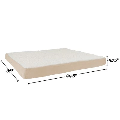 Orthopedic Dog Bed - 2-Layer Memory Foam Crate Mat with Machine Washable Cover - 44x35 Pet Bed for Large Dogs up to 100lbs by PETMAKER (Tan) 1 Orthopedic Dog Bed - 2-Layer Memory Foam Crate Mat with Machine Washable Cover - 44x35 Pet Bed for Large Dogs up to 100lbs by PETMAKER (Tan)