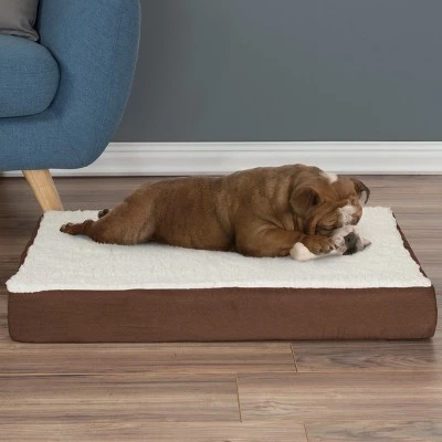 Orthopedic Dog Bed – 2-Layer Memory Foam Dog Bed with Machine Washable Cover – 30x20.5 Dog Bed for Medium Dogs up to 45lbs by PETMAKER (Brown) 5 Orthopedic Dog Bed – 2-Layer Memory Foam Dog Bed with Machine Washable Cover – 30x20.5 Dog Bed for Medium Dogs up to 45lbs by PETMAKER (Brown) - Image 5