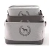 Precious Tails Linen Storage Bins - 3pk - Dog Crest, Pet Gear Organizer, Elegant Home Decor, Durable & Easy Clean