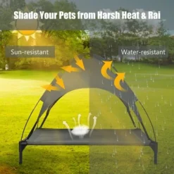 Costway 42'' Portable Elevated Dog Cot Outdoor Cooling Pet Bed w/ Removable Canopy Shade -Pet Gizmos Sales GUEST b02d17ef 7dd6 45c9 83af 37b7f0019565